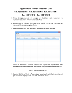 Aggiornamento Firmware Telecamere Cloud Sch