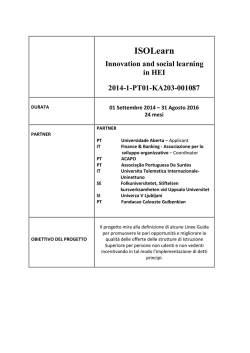 ISOLearn - Innovation and Social Learning in HEI (2014-2016)