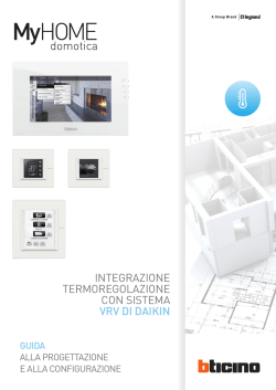 INTEGRAZIONE TERMOREGOLAZIONE CON SISTEMA VRV DI