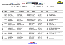 30° RALLY DELLA LANTERNA - Campionato Italiano WRC 2014