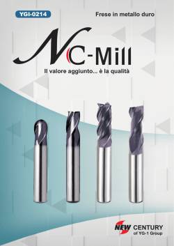 Frese in metallo duro Il valore aggiunto... &egrave; la qualit&agrave; - YG