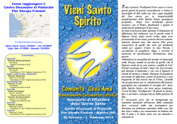 programma - Comunit&agrave; Ges&ugrave; Ama