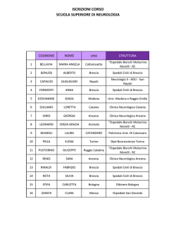 ISCRIZIONI CORSO SCUOLA SUPERIORE DI NEUROLOGIA
