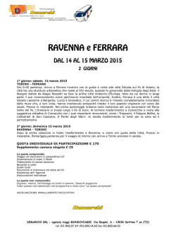 RAVENNA E FERRARA - DeMarchi Mondoviaggi
