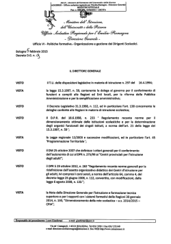 Decreto CPIA Bologna Montagna - Ufficio scolastico regionale per l