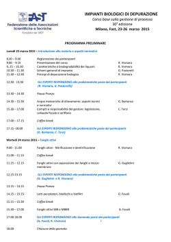Impianti biologici di depurazione
