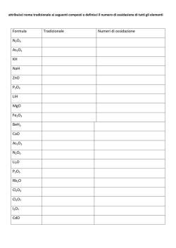 3^ scientifico esercitazione nomenclatura