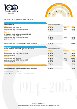 info prezzi e biglietti