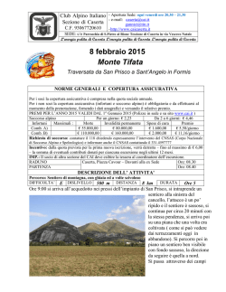 8-Febbraio-2015-Monte Tifata- Scheda