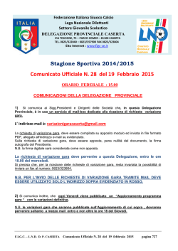 C.U. 28 2014-2015 - FIGC