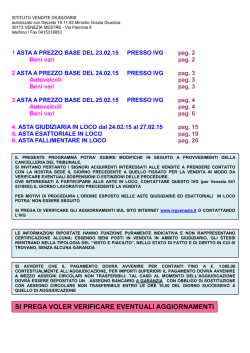 Bollettino Febbraio 2015 - Istituto Vendite Giudiziarie di Venezia