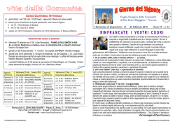 Foglio liturgico della Comunit&agrave; di San Zeno Maggiore &ndash; Verona