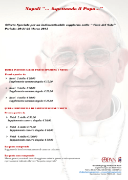 Itinerario 3 - Visita di Papa Francesco a Napoli 21 marzo 2015