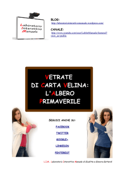 l`albero primaverile - Laboratorio Interattivo Manuale