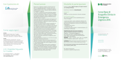 Corso Base di Ecografia Clinica in Emergenza Urgenza 2015