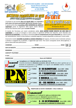 proposte estate 2015 - Spazio Fiorito Mariano