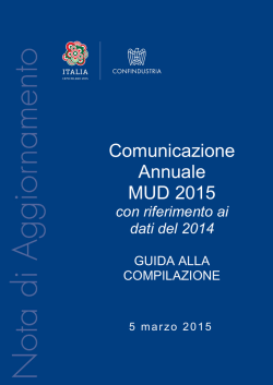 Comunicazione Annuale MUD 2015