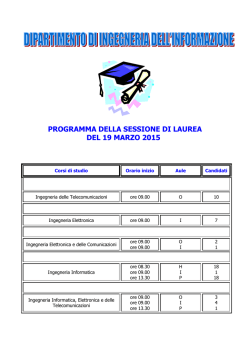 Parma, 6 febbraio 2001 - Dipartimento di Ingegneria dell`Informazione