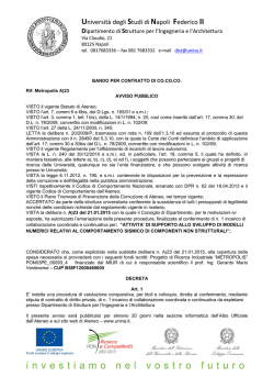 Rif. Metropolis A)23 - Universit&agrave; degli Studi di Napoli Federico II