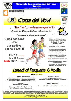 Locandina Marcia dei Vovi - Comitato Festeggiamenti Selvana