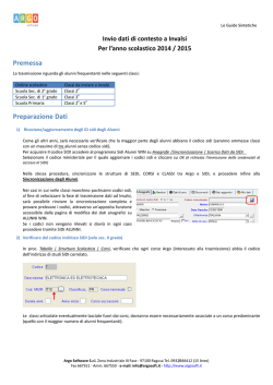 preparazione e invio dati di contesto a Invalsi - 2015
