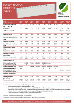 SCHEDA TECNICA RADIATORI SVEDESI