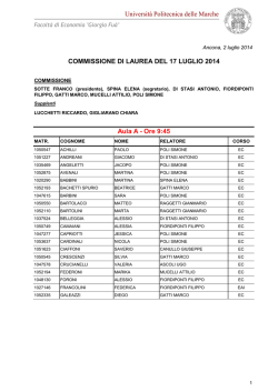 triennale - Facoltà di Economia “Giorgio Fuà”