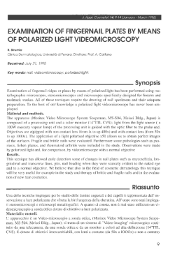 examination of fingernail plates by means of polarized light