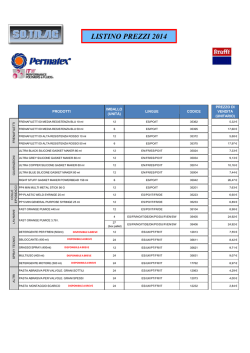 LISTINO PREZZI 2014
