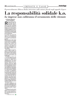 La responsabilit&agrave; solidale k.o.