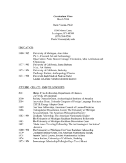 CV 2014 PVisona - UK College of Fine Arts