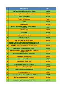 associazioni aderenti al csv daunia a marzo 2014