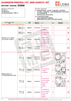 d2866 guarnizioni principali / kit - main gaskets / set