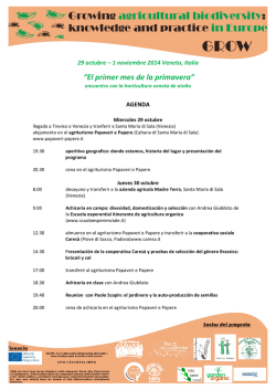 24 marzo 2015 PROGRAMMA - Istituto Superiore di Sanit&agrave;