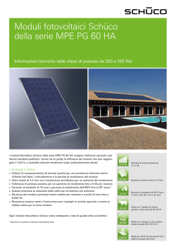 Moduli fotovoltaici Schüco della serie MPE PG 60 HA