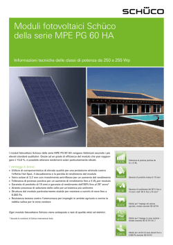 Moduli fotovoltaici Sch&uuml;co della serie MPE PG 60 HA