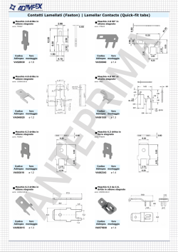 Contatti Lamellati (Faston) | Lamellar Contacts (Quick-fit