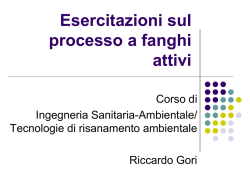 Esercizi su processo a fanghi attivi