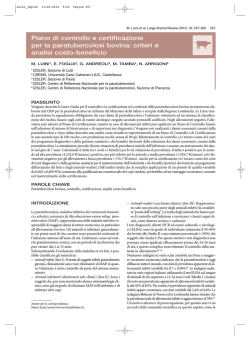 Piano di controllo e certificazione per la