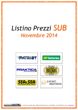 Listino Prezzi SUB