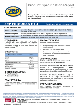 Product Specification Report ZEP FS ISOSAN RTU