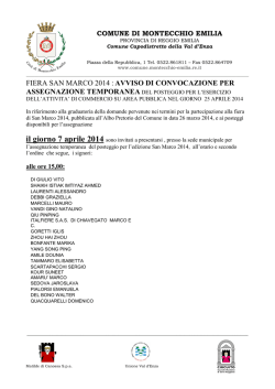 Fiera San Marco 2014 - Comune di Montecchio Emilia