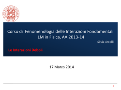 Lezione II: Estensione della teoria di Fermi