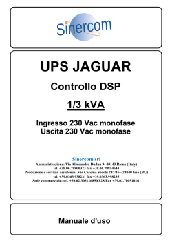 jaguar 1/3kva - Sinercom S.r.l.