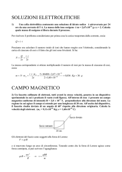 esercizi su soluzioni elettrolitiche e magnetismo