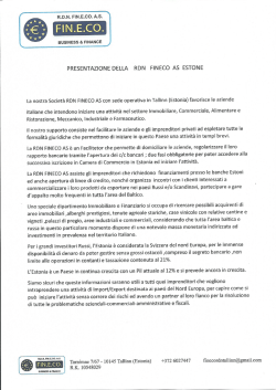 Presentazione rdn fineco - rdn fin.e.co as estonia
