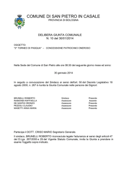 COMUNE DI SAN PIETRO IN CASALE