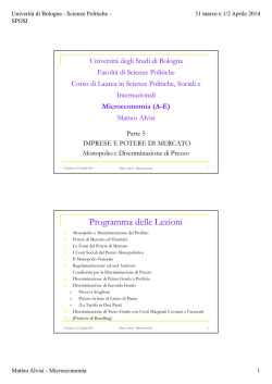 (31/3 e 1-2/4) Punto V - Dipartimento di Scienze Economiche