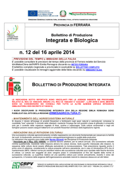 n&deg;12 bollettino integrato 16apr14