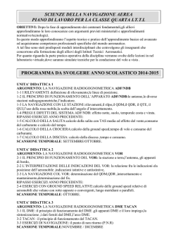 scienze della navigazione aerea piano di lavoro